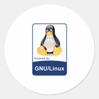Adesivo Redondo GNU/Linux