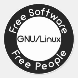 Adesivo Redondo GNU/Linux