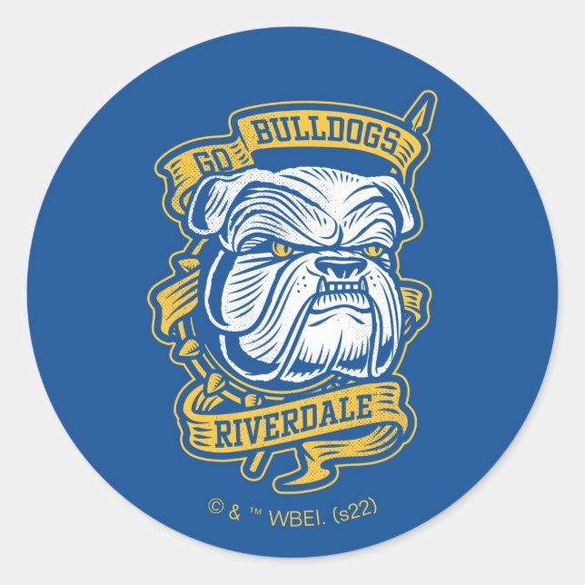 Adesivo Redondo Go Bulls - Riverdale Mascot Banner (Frente)