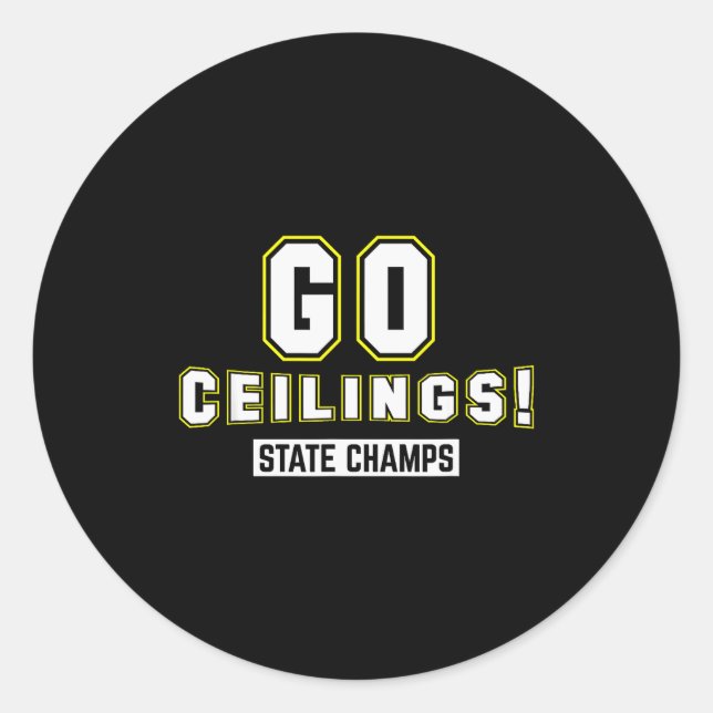 Adesivo Redondo Go Ceilings Ceiling Fan Funny Halloween Costume Sh (Frente)