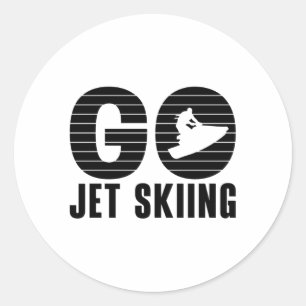 Adesivo Redondo Go Jet Skiing Jet Ski Retro Jetski Jet Ski Rider