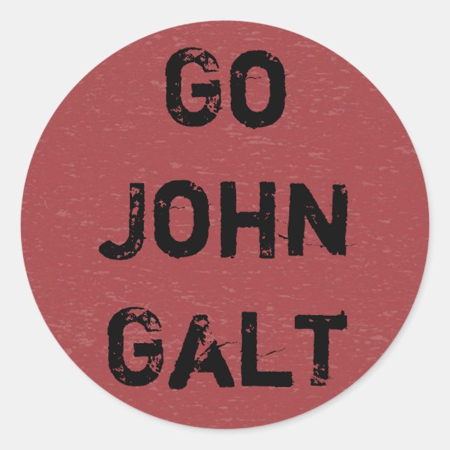Adesivo Redondo Go John Galt (Frente)