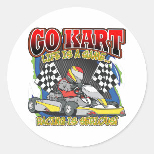 Adesivo Redondo Go Kart Life