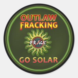 Adesivo Redondo "Go Solar - Outlaw Frack" da Terra "Go Solar"