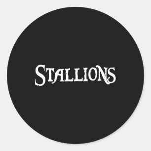 Adesivo Redondo Go Stallions Futebol Baseball Basball Cheer Fa