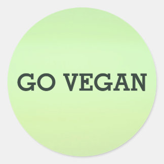 Adesivo Redondo Go Vegan Sticker Set
