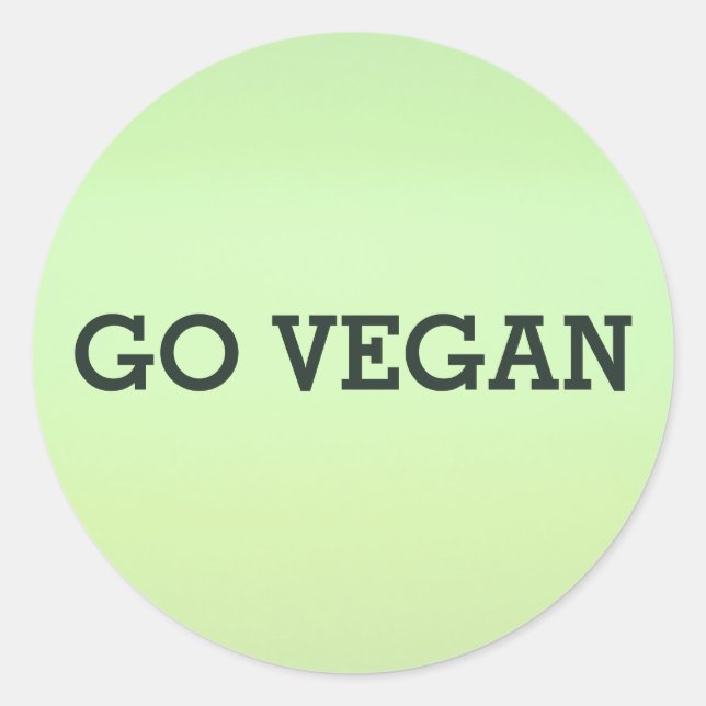Adesivo Redondo Go Vegan Sticker Set (Frente)