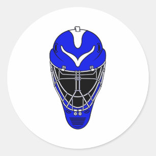 Adesivo Redondo Goalie Helmet Blue