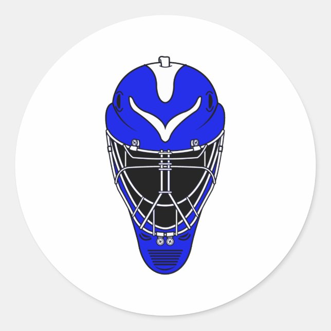 Adesivo Redondo Goalie Helmet Blue (Frente)