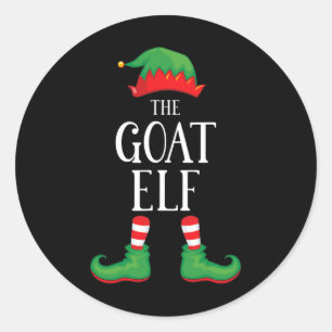 Adesivo Redondo Goat Elf Matching Group Xmas Funny Family Christma