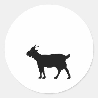 Adesivo Redondo Goat Silhouette