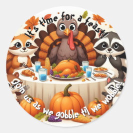 Adesivo Redondo Gobble até nós Wobble