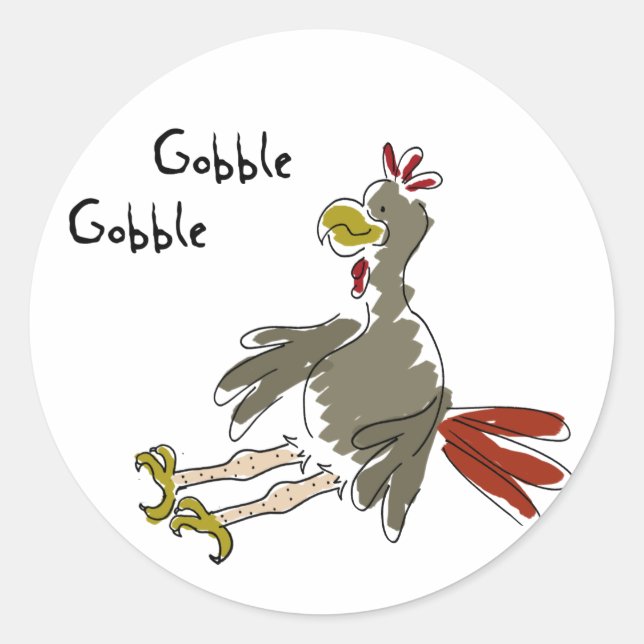 Adesivo Redondo Gobble Gobble (Frente)