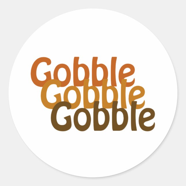 Adesivo Redondo Gobble Turquia (Frente)