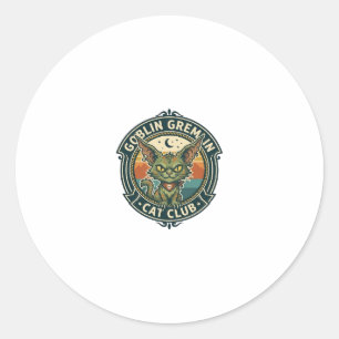 Adesivo Redondo Goblin Gremlin Gato Design Fofo de Kitty - Goblin