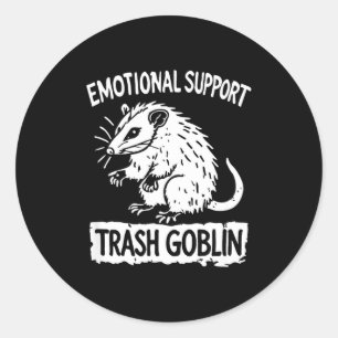 Adesivo Redondo Goblin Lixo Ssum Suporte Emocional Meme Engraçado