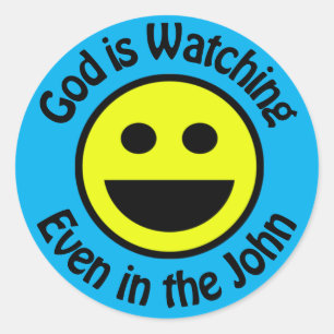 Adesivo Redondo God is Watching