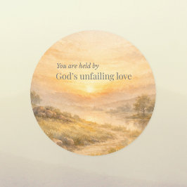 Adesivo Redondo God’s Unfailing Love Christian Faith Sticker