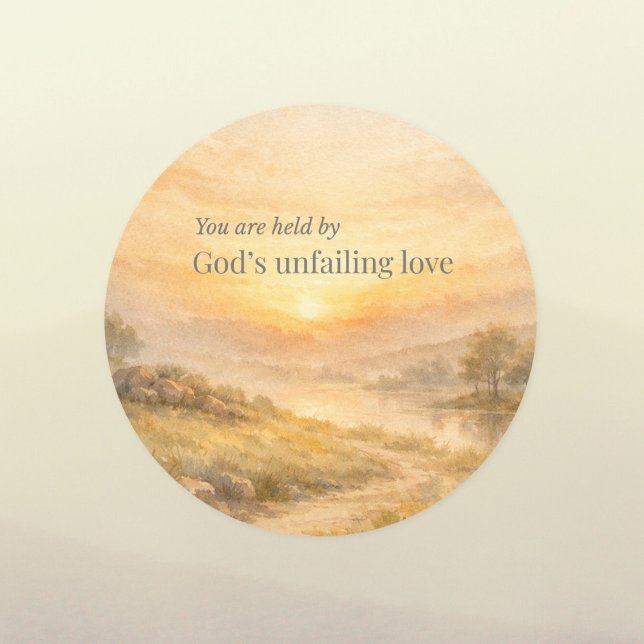 Adesivo Redondo God’s Unfailing Love Christian Faith Sticker (Criador carregado)