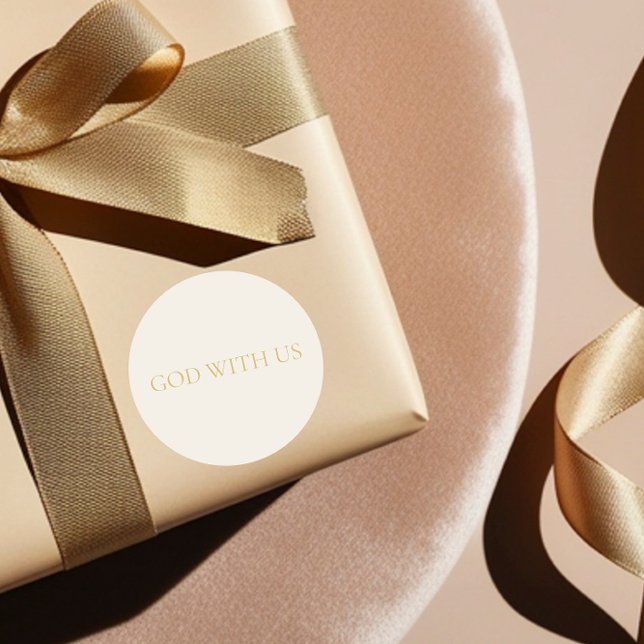Adesivo Redondo God With Us Sticker #2 (Criador carregado)