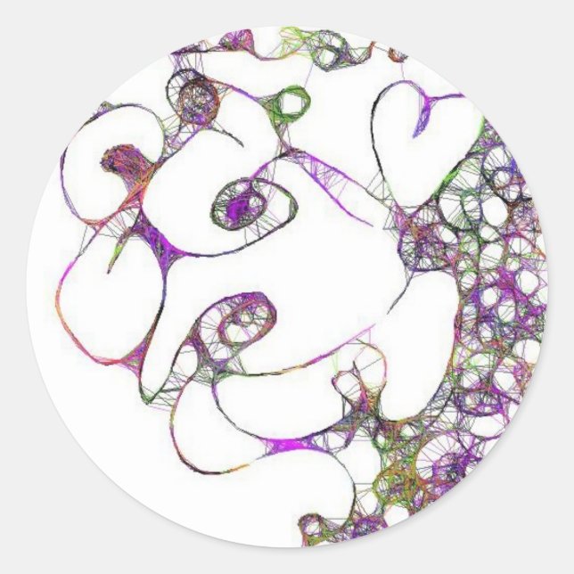 Adesivo Redondo Godese grego com duas faces (Frente)