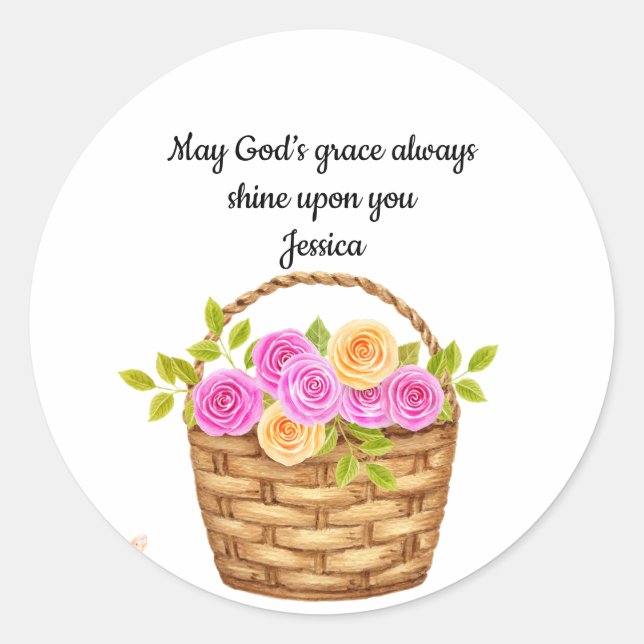 Adesivo Redondo God's Grace Round Sticker (Frente)