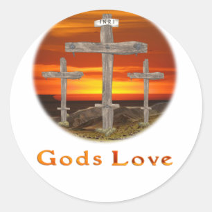 Adesivo Redondo Gods Love