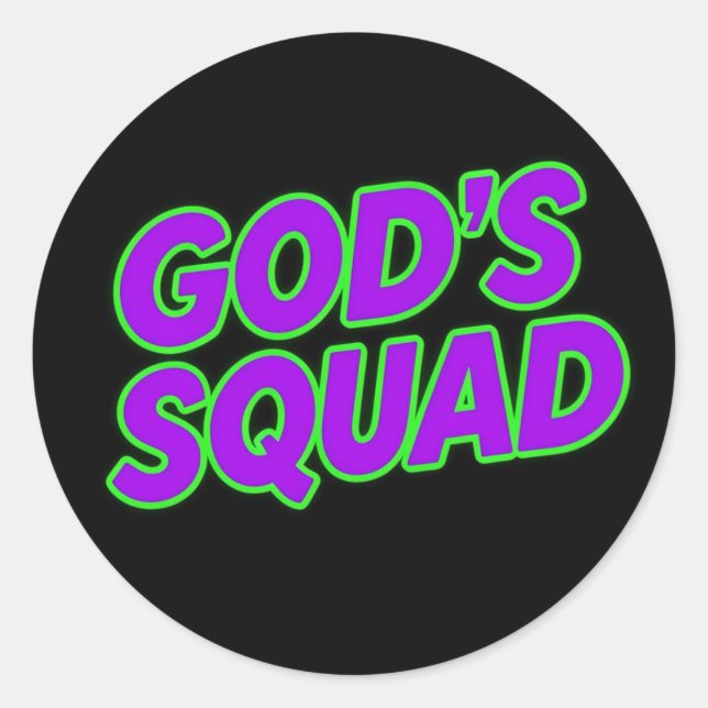 Adesivo Redondo God's Squad (Frente)