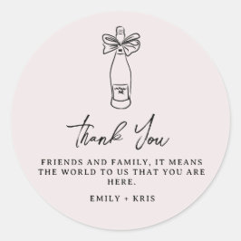 Adesivo Redondo Going to the Chapel Coquette Wedding Favor