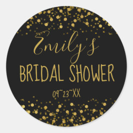 Adesivo Redondo Gold Foil Confetti ID455