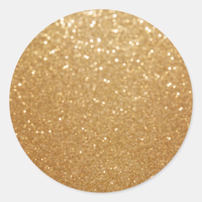 Adesivo Redondo Gold Shimmer Stickers (Frente)