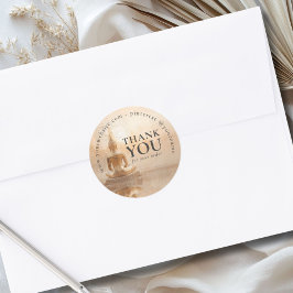 Adesivo Redondo Golden Buddha Business Salon