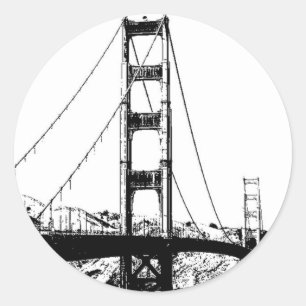 Adesivo Redondo Golden Gate
