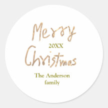 Golden glitter merry christmas add family name yea