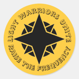Adesivo Redondo Golden Light Warriors Unite