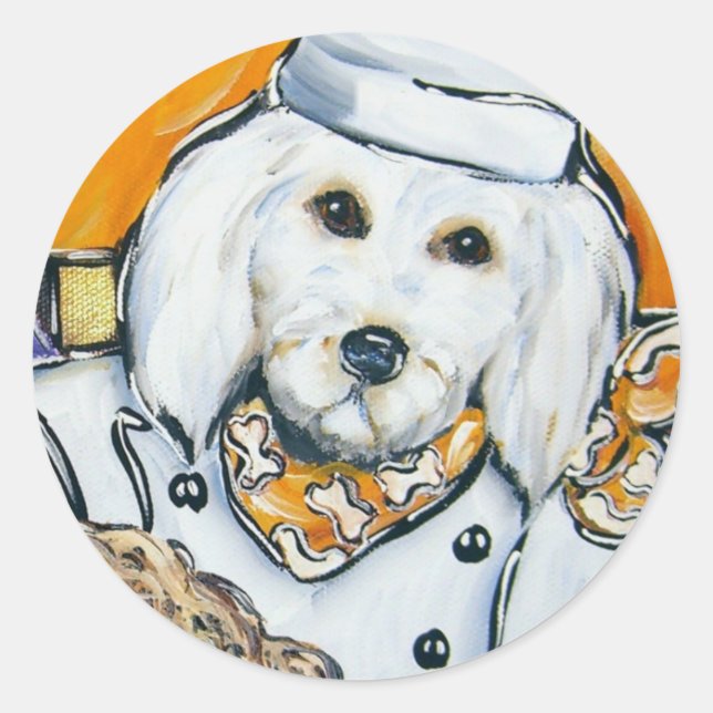 Adesivo Redondo Goldendoodle (Frente)