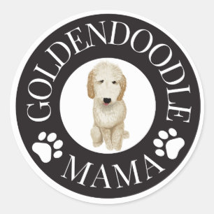 Adesivo Redondo Goldendoodle Mama Sticker