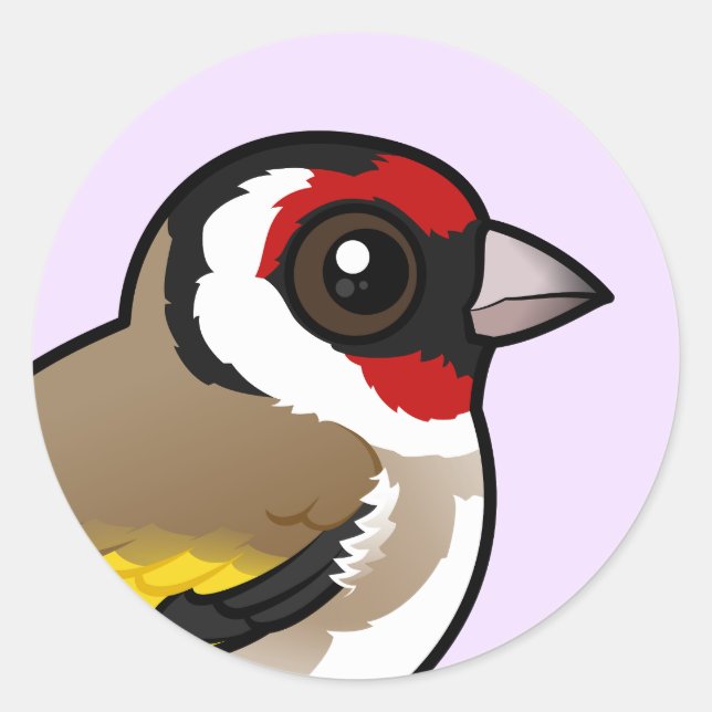 Adesivo Redondo Goldfinch Europeu (Frente)