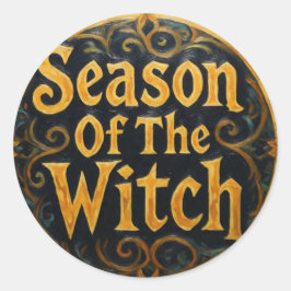Adesivo Redondo GoldSeasonOfTheWitch