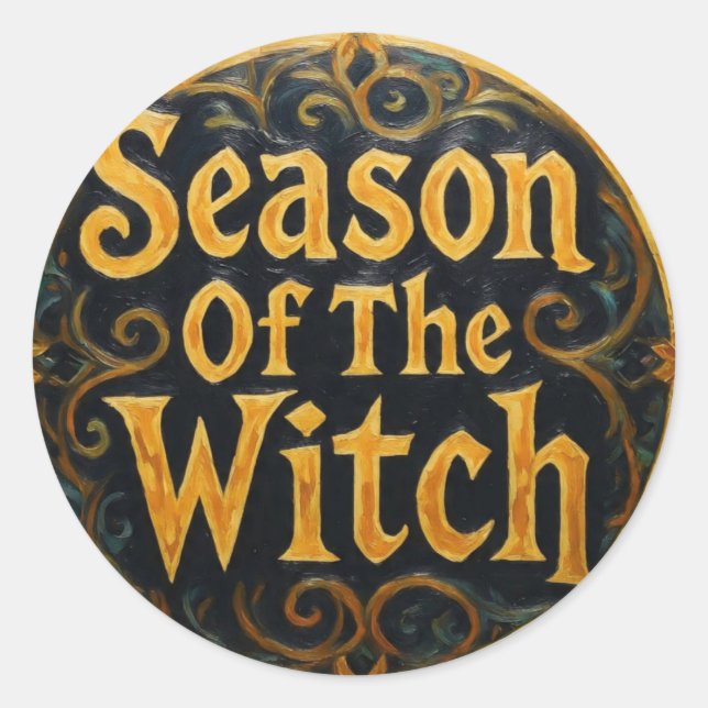 Adesivo Redondo GoldSeasonOfTheWitch (Frente)