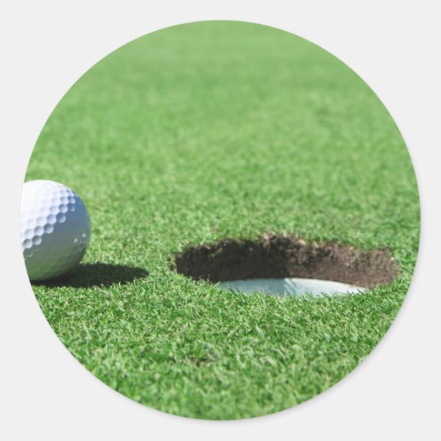 Adesivo Redondo Golf Ball and Hole (Frente)