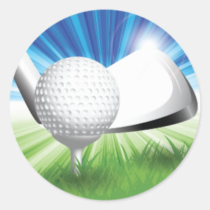 Adesivo Redondo Golf Ball e Teares Stickers