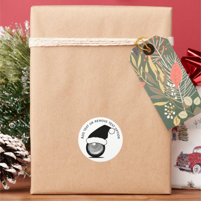 Adesivo Redondo Golf Ball Natal (Feriado)