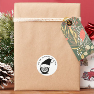 Adesivo Redondo Golf Ball Natal