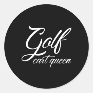 Adesivo Redondo Golf Cart Queen Golfer