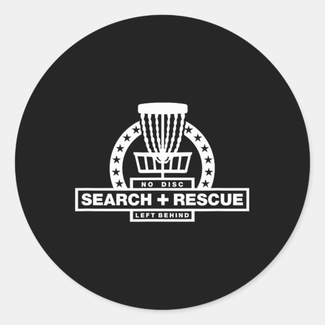 Adesivo Redondo Golf De Disco De Pesquisa E Emergência (Frente)