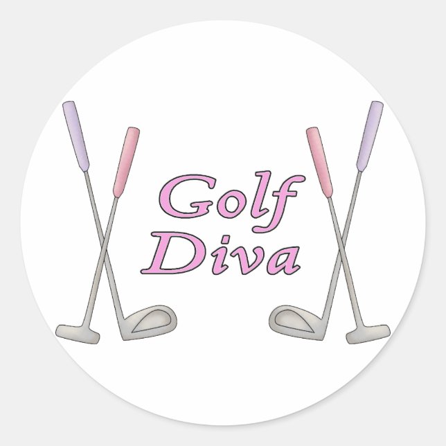 Adesivo Redondo Golf Diva (Frente)