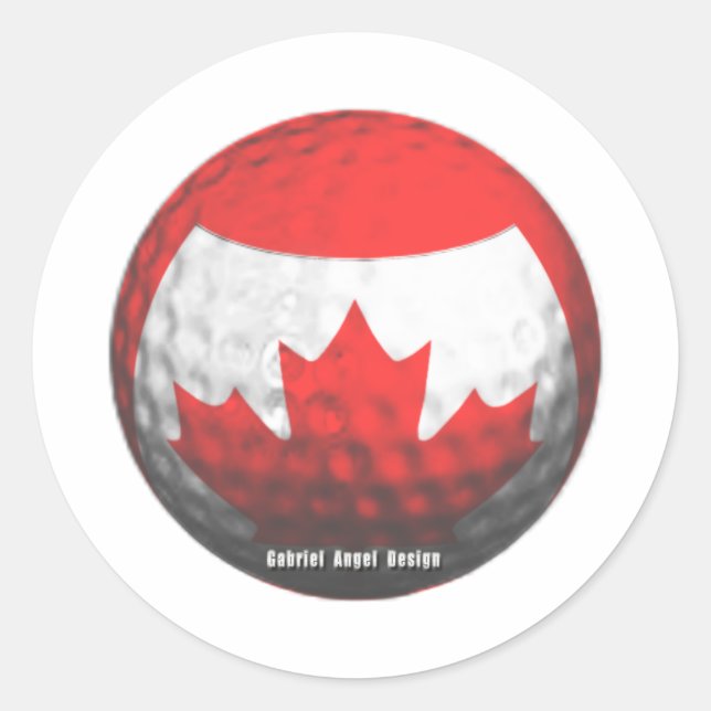 Adesivo Redondo Golf do Canadá (Frente)