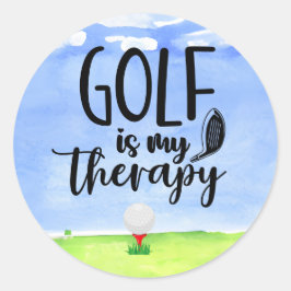 Adesivo Redondo Golf Engraçado dizendo para golfista Clássico da B