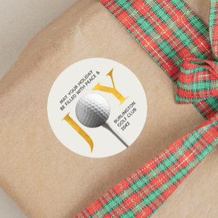 Adesivo Redondo Golf Joy & Peace Christmas